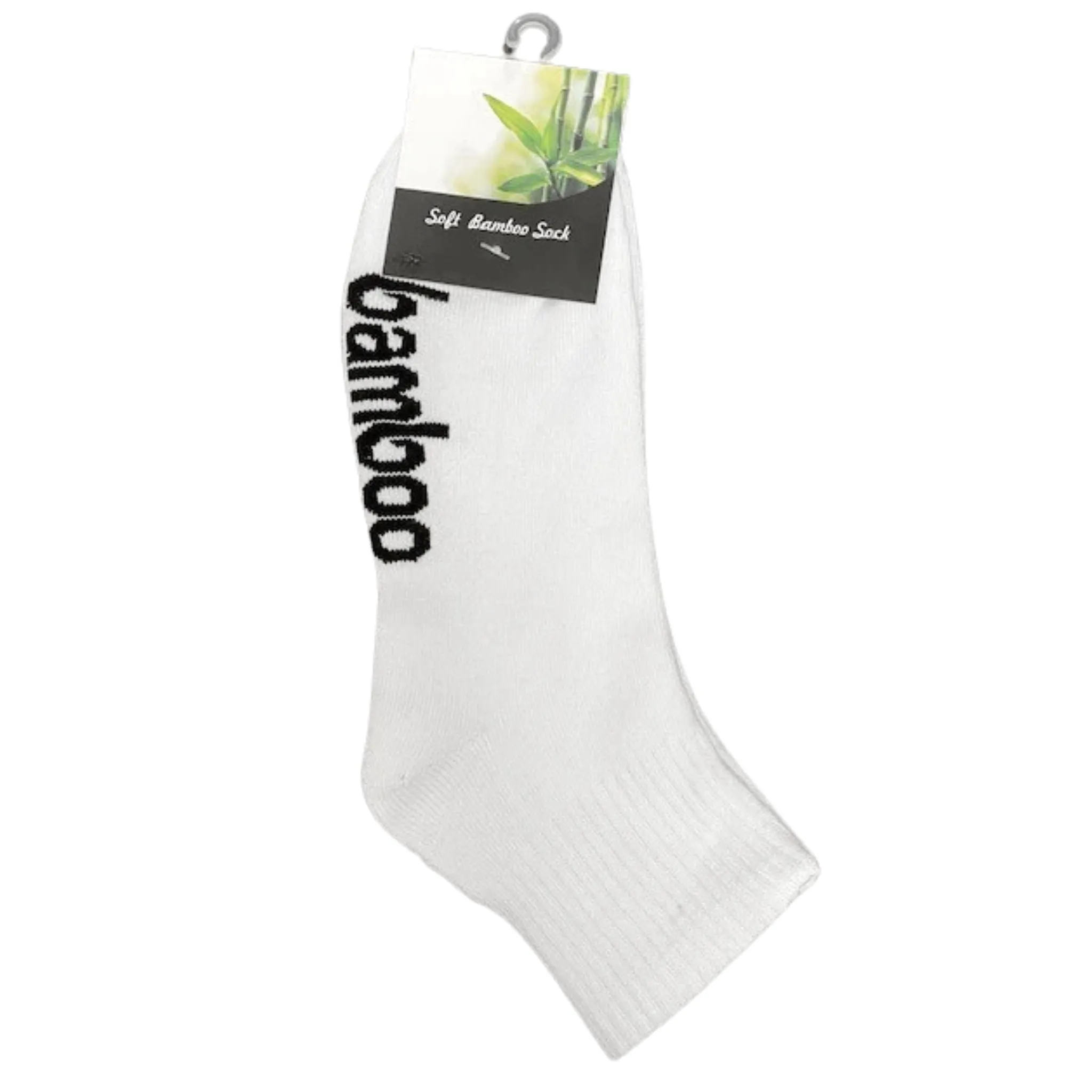 (10 Pairs) White Bamboo Socks AS05 )