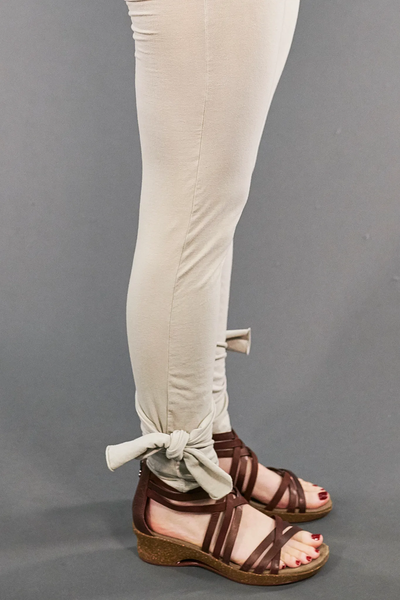 3185 Hand Printed Side Wrap Legging Fog-U