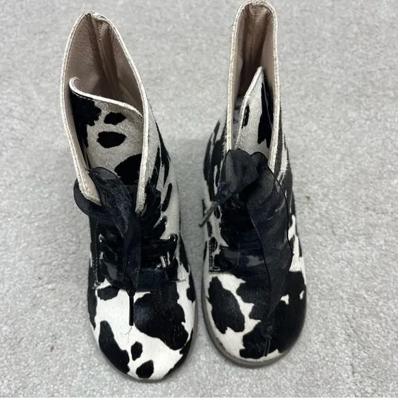 A Bear Company Girls Cow‎ Print Calf Hair Bootie SZ 13 New With Tags