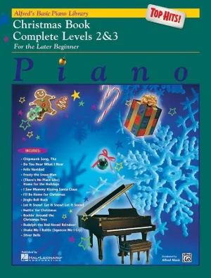 Alfred's Basic Piano Course: Christmas Book - Top Hits ! - Complete Level 2&3