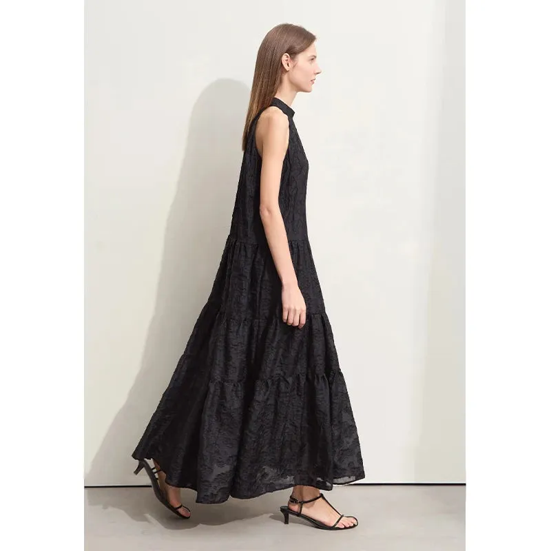 Amii Minimalism Sleeveless A-Line Chiffon Dress