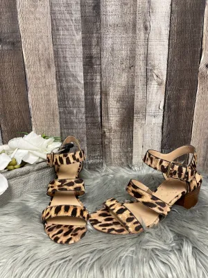 Animal Print Sandals Heels Block J. Crew, Size 8