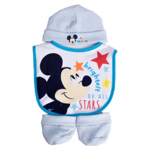 Baby Beanie Bib and Bootie 3 Piece Set Mickey Mouse