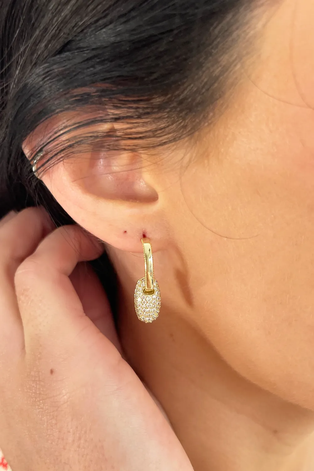 Bailey Pave Huggie Earring