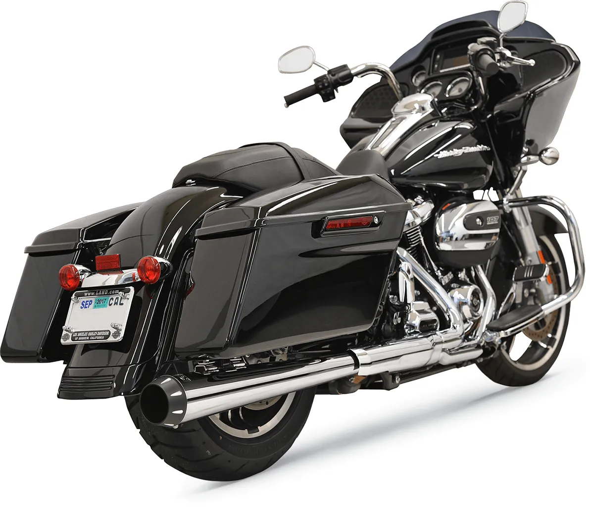 Bassani Manufacturing 1F17R Crossover Eliminator with 4in. DNT Slip-On Muffler - Chrome Megaphone