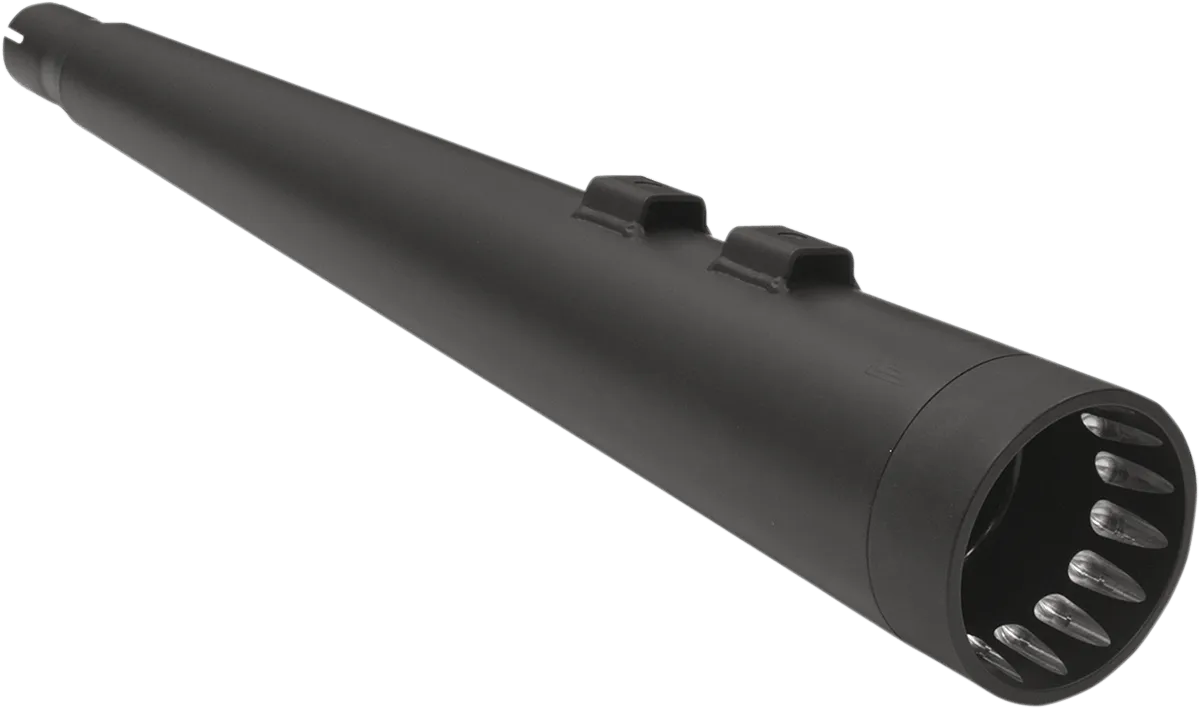 Bassani Manufacturing 1F572DNT5 4in. DNT Megaphone Muffler with Acoustically Tuned Baffle - Chrome with Polished End Cap