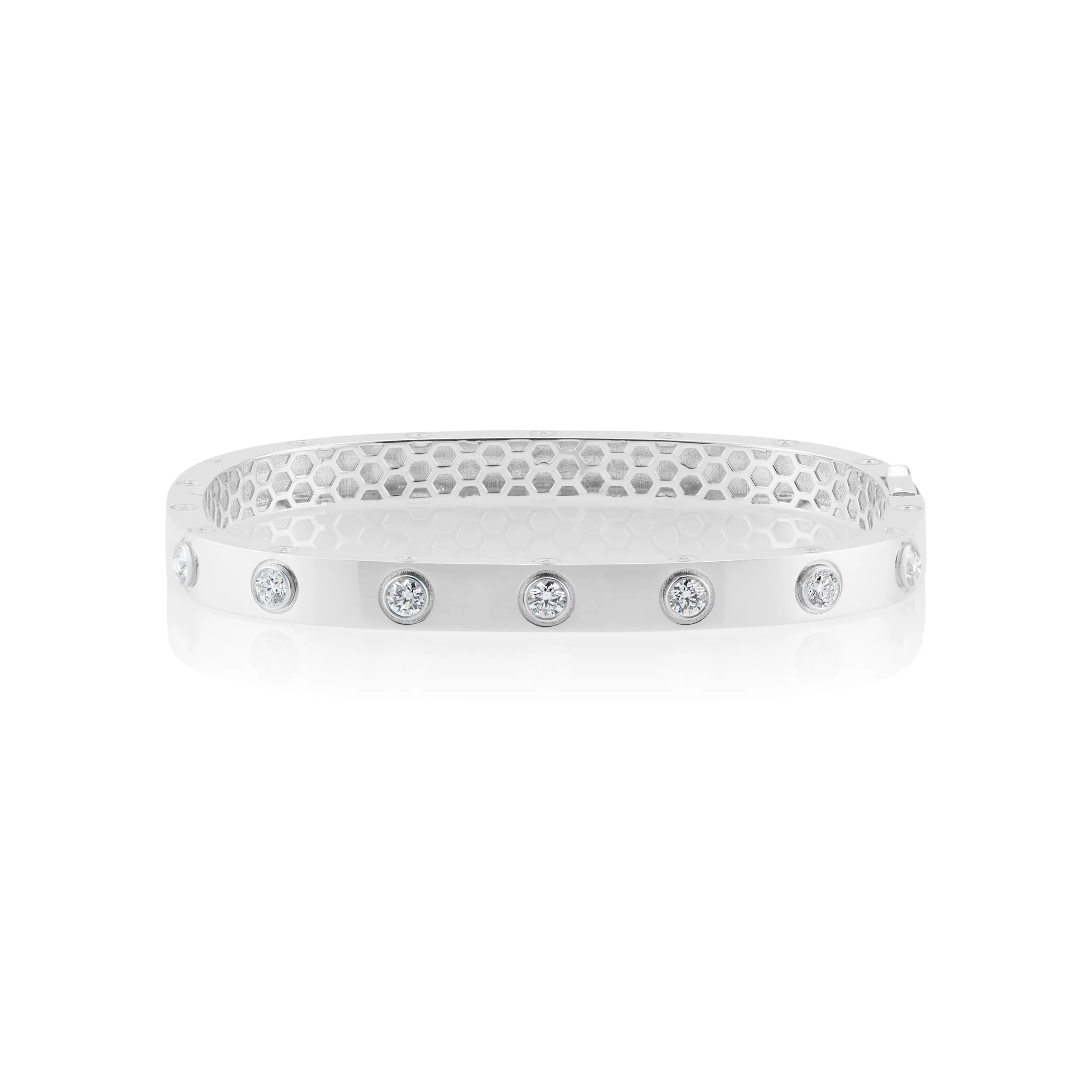 Bezel Set Diamond Bangle