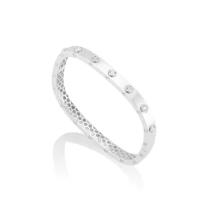 Bezel Set Diamond Bangle
