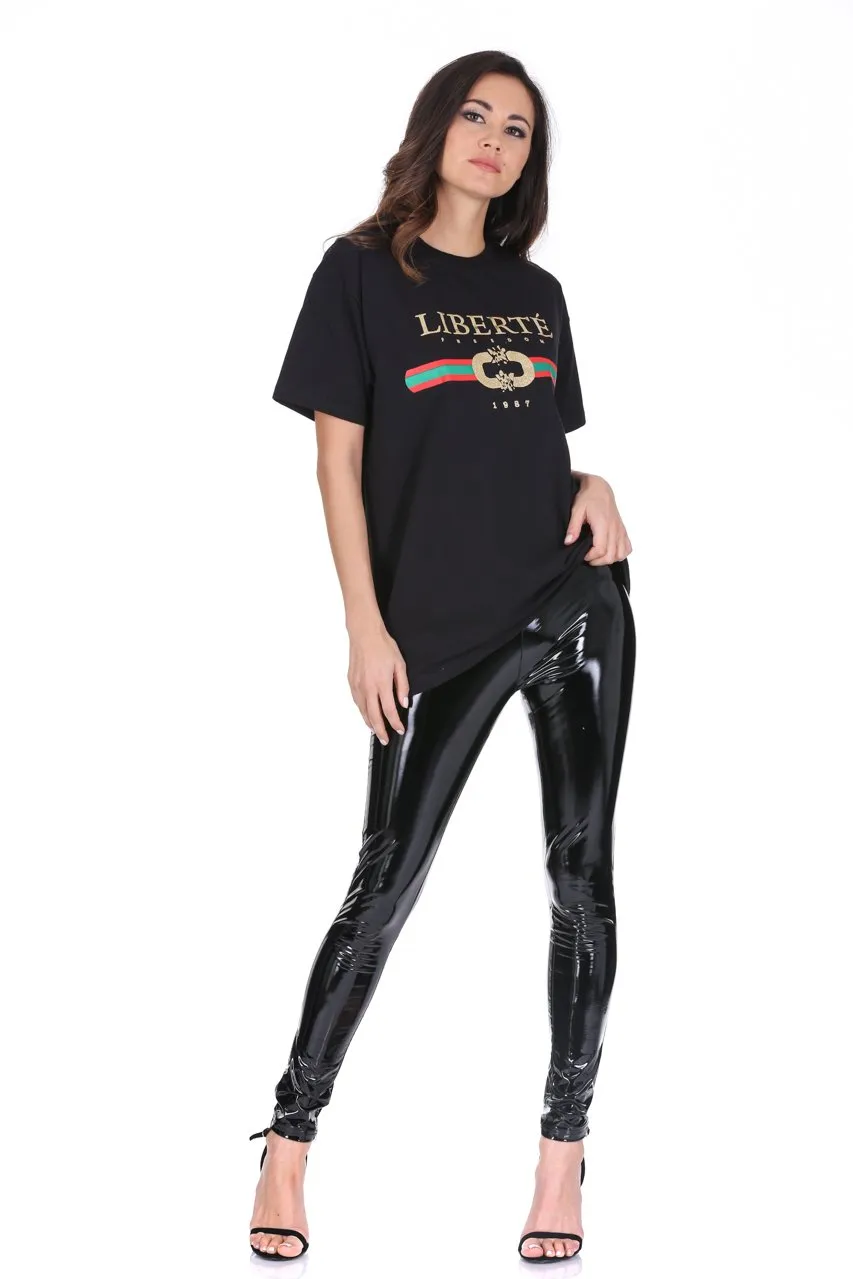 Black Liberte Printed T-Shirt