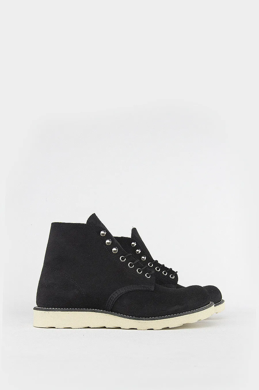 BLENDS X RED WING 6" ROUND TOE BLACK SUEDE