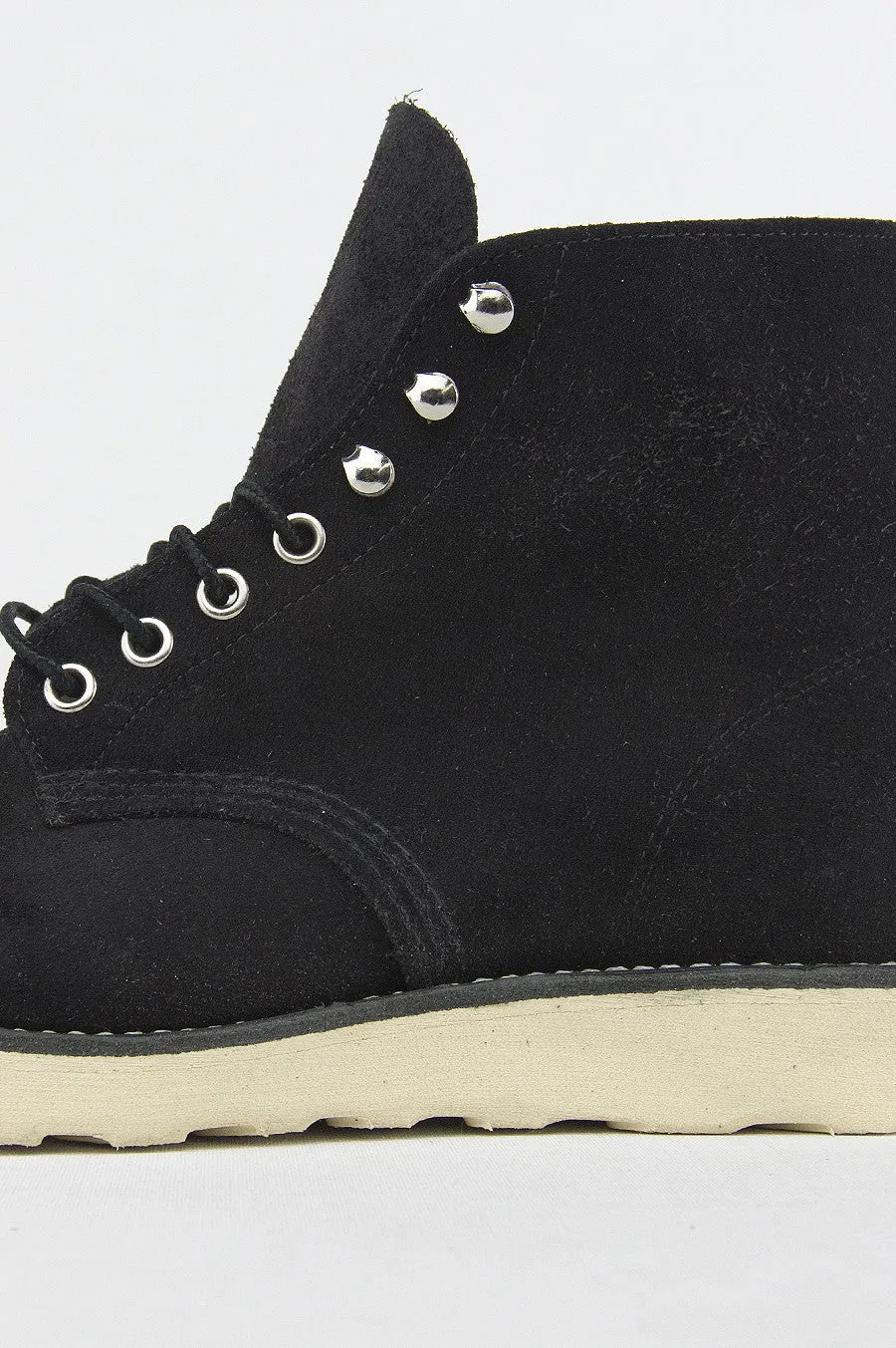 BLENDS X RED WING 6" ROUND TOE BLACK SUEDE