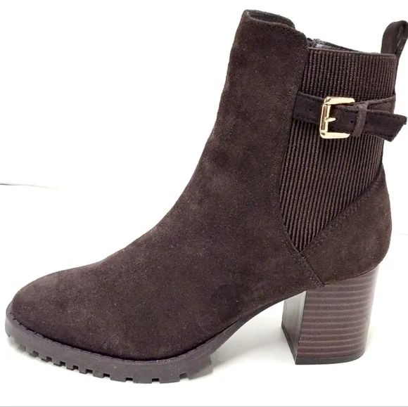 Blondo Tobi Bootie Waterproof Brown Suede Size 8.5 M B6648 DD343