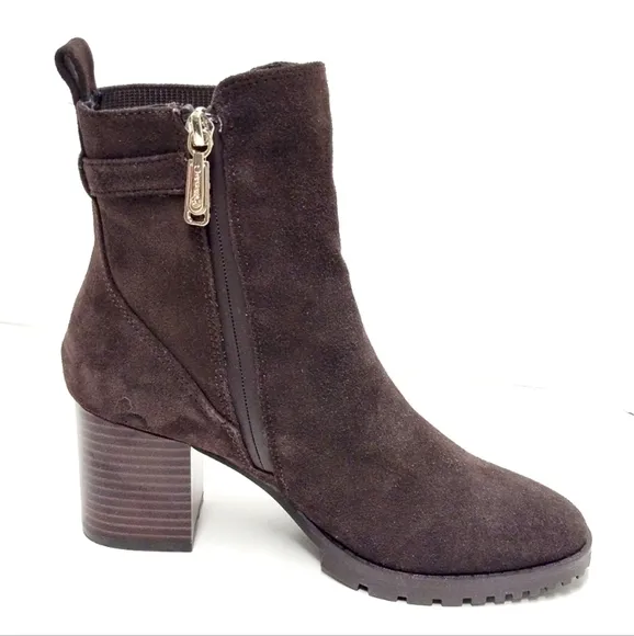 Blondo Tobi Bootie Waterproof Brown Suede Size 8.5 M B6648 DD343