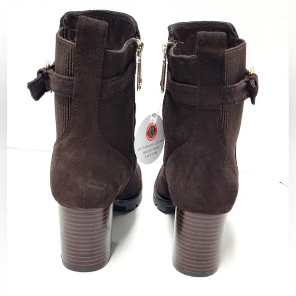 Blondo Tobi Bootie Waterproof Brown Suede Size 8.5 M B6648 DD343
