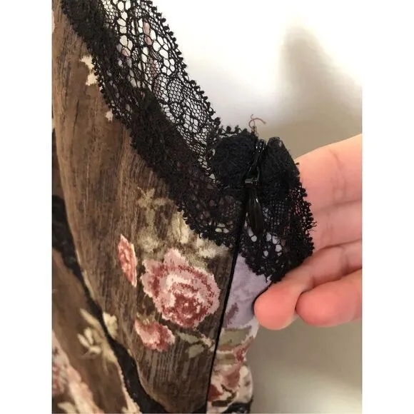 Brock collection x H&amp;M floral maxi lace slip dress size large