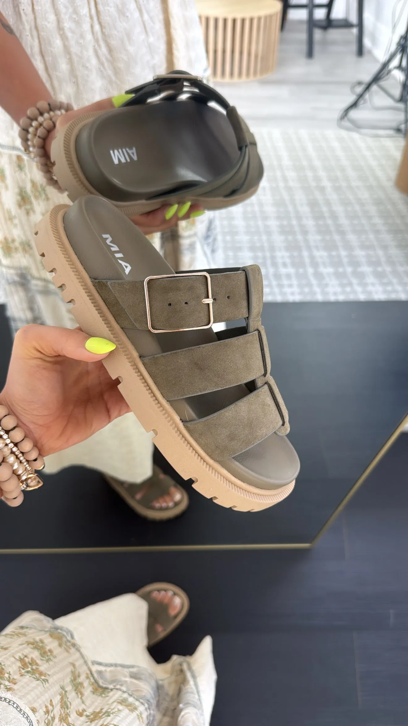 Brooklyn Sandals, Olive/ Khaki