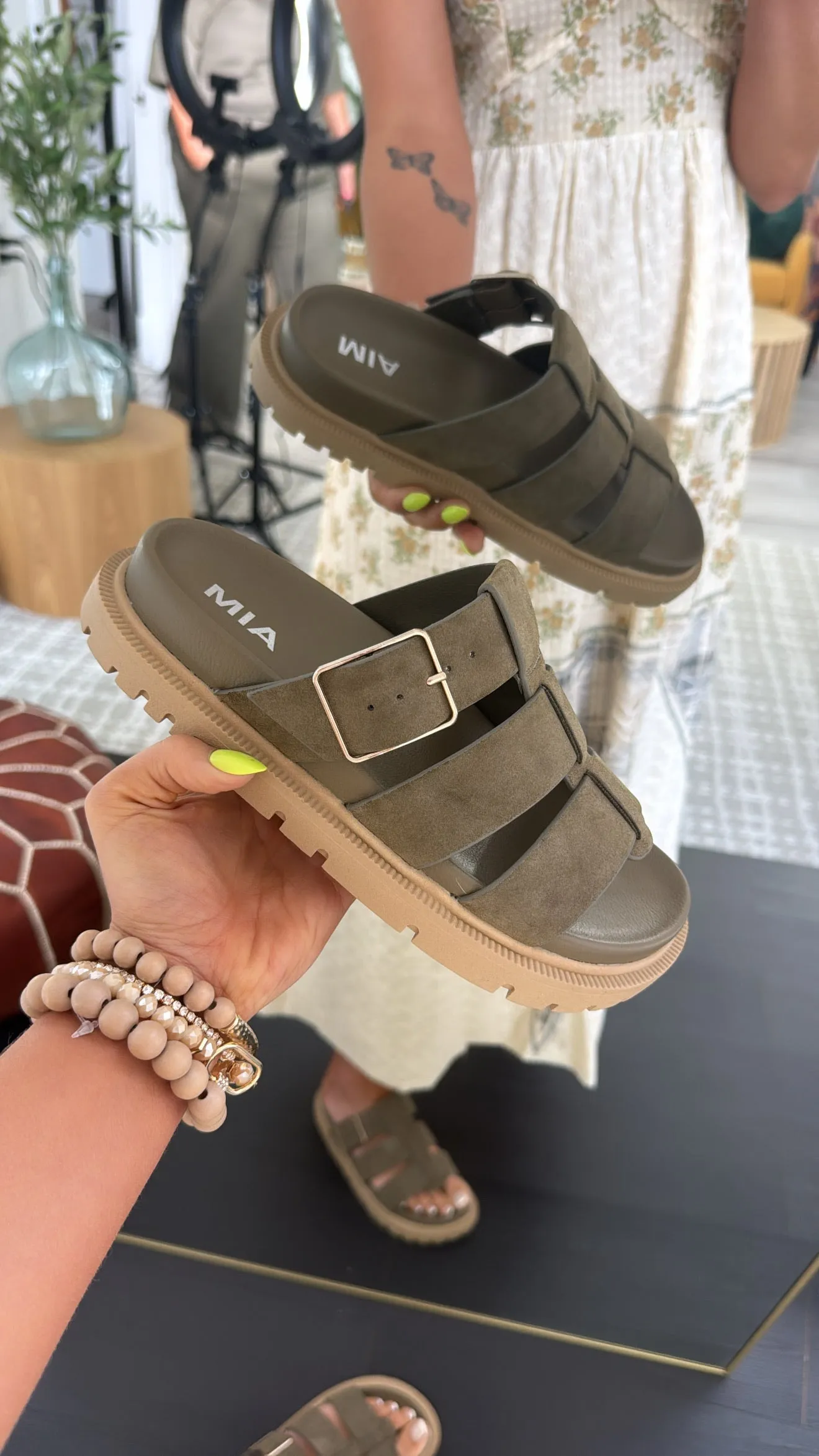 Brooklyn Sandals, Olive/ Khaki