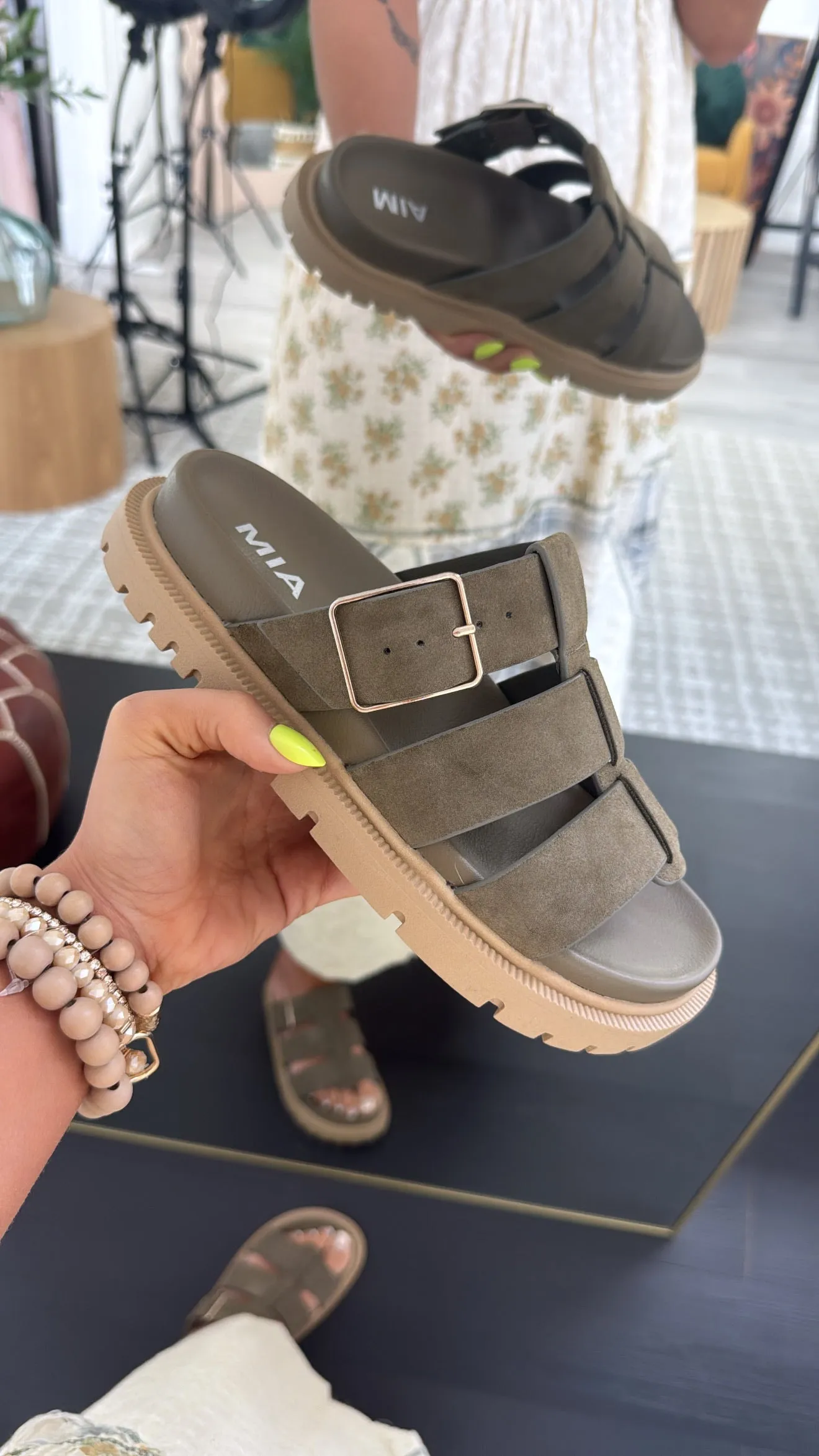 Brooklyn Sandals, Olive/ Khaki