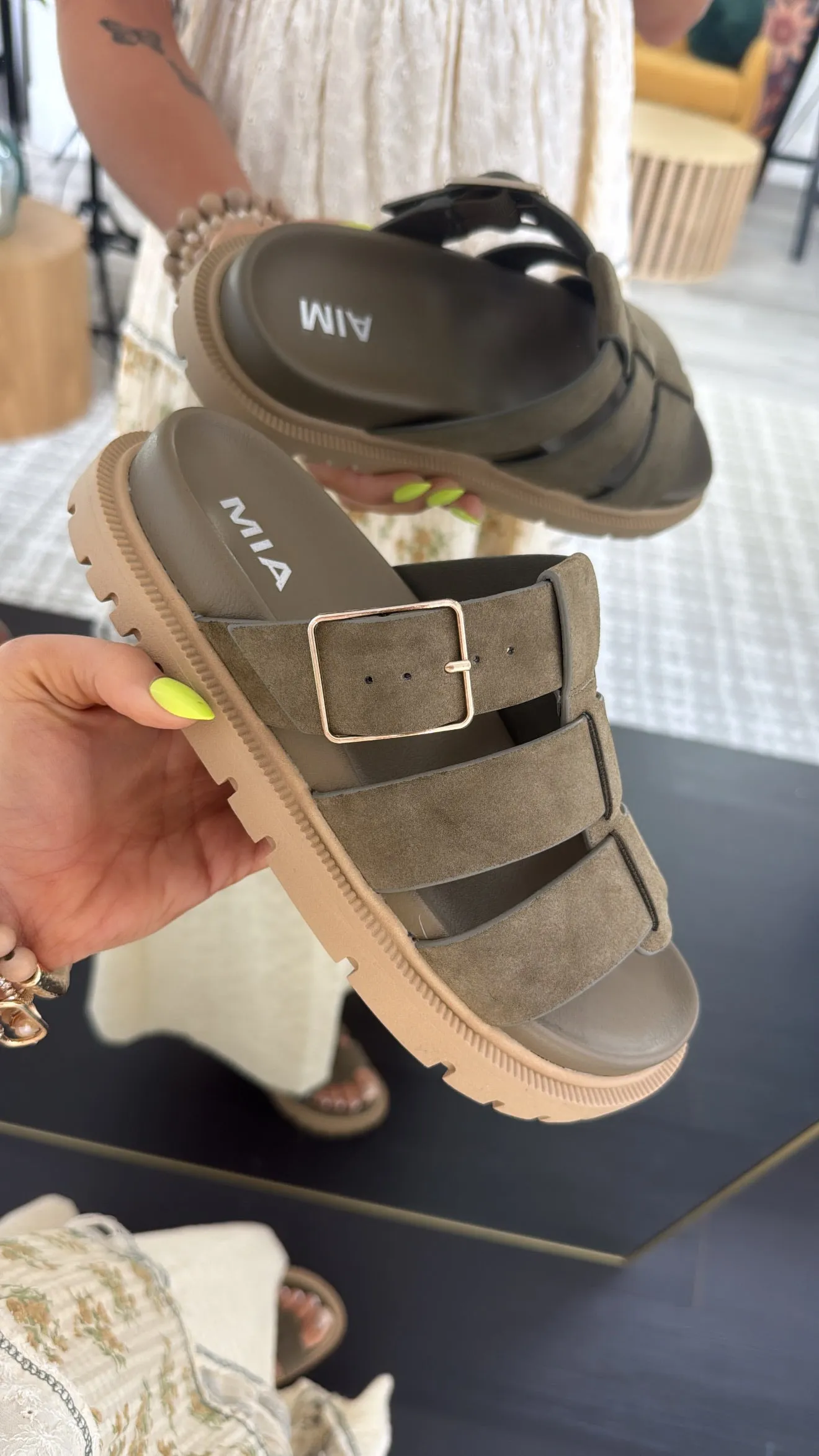 Brooklyn Sandals, Olive/ Khaki