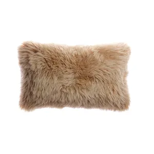 Camel Sheepskin Lumbar Pillow