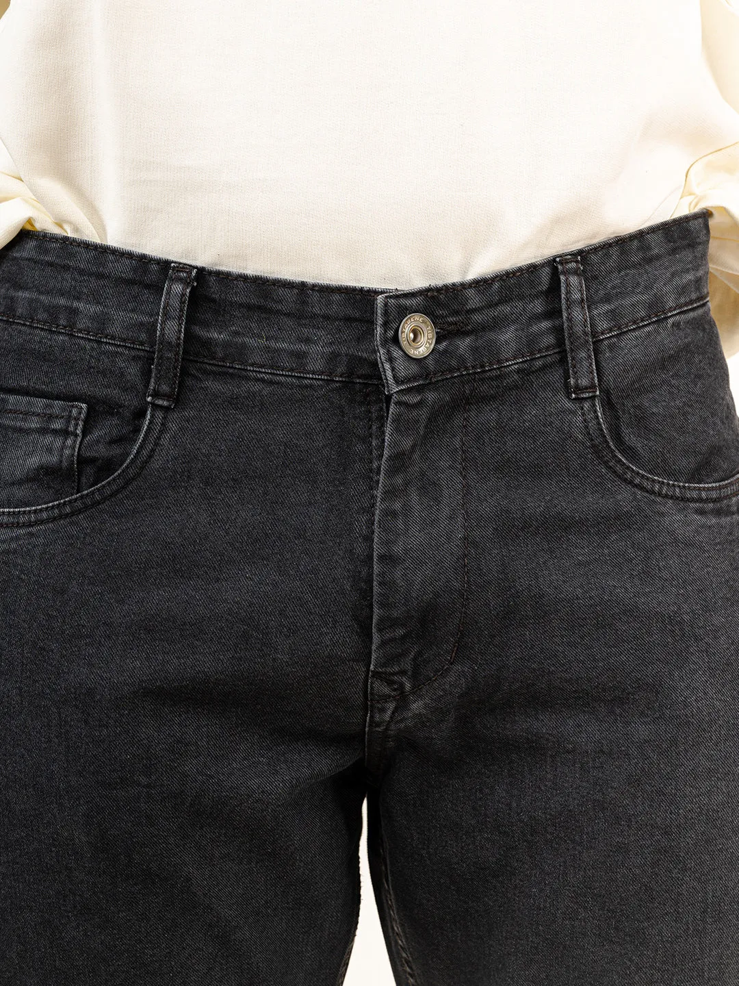Carbon Black Extra Flared Straight Fit Men's Jeans
