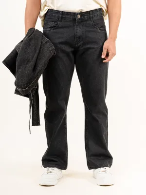 Carbon Black Extra Flared Straight Fit Men's Jeans