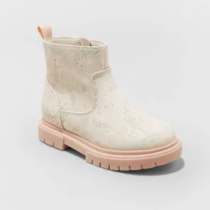 Cat & Jack Toddler Girls Flora Zipper Booties 87834269