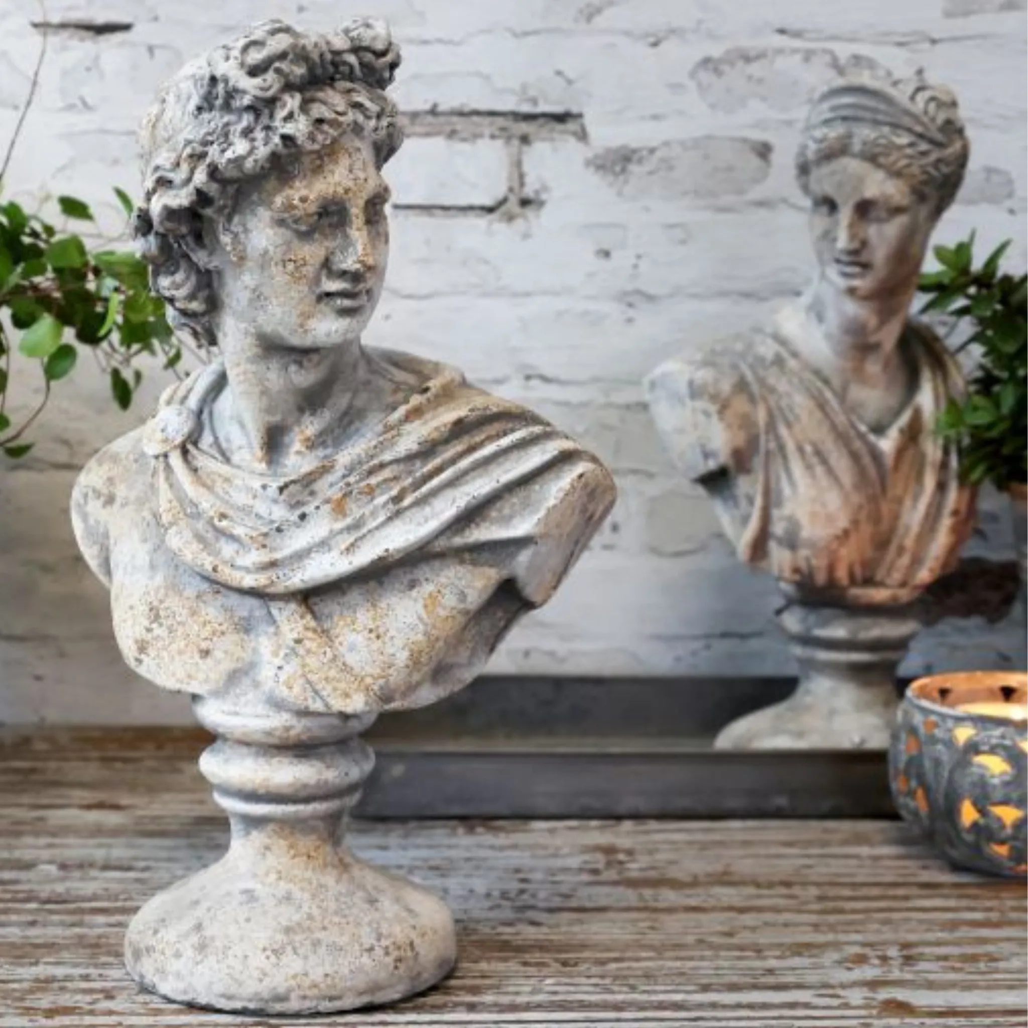 Chic Antique Buste Femme/Homme H30 cm