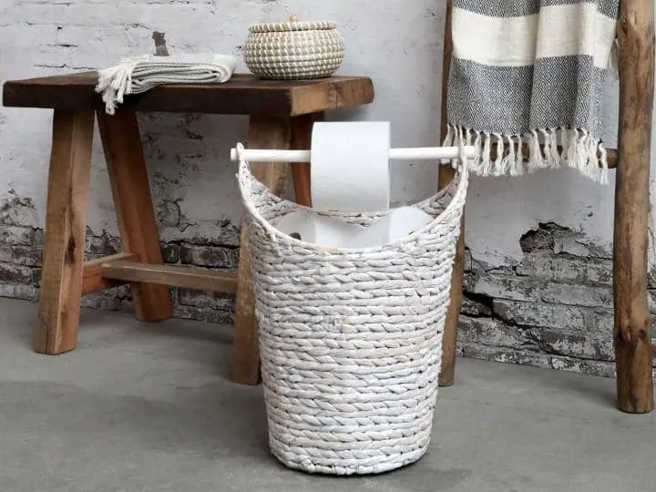 Chic Antique Hvid  Kurv m. toiletpapirholder