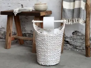 Chic Antique Hvid  Kurv m. toiletpapirholder