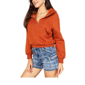 Chic Crop Zip Hoodie