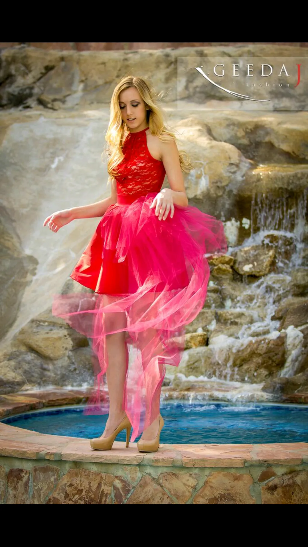 Chic lady in red