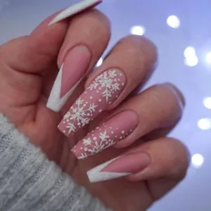 Christmas Coffin matte snow french white