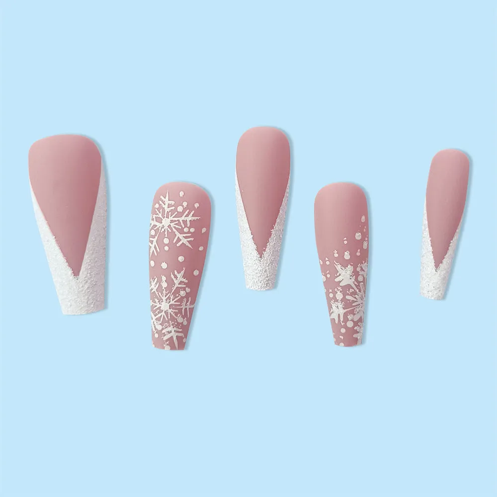 Christmas Coffin matte snow french white