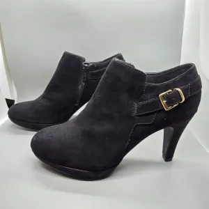 Clarks Brier‎ Milan Ankle Bootie-Black-Women's 7.5M