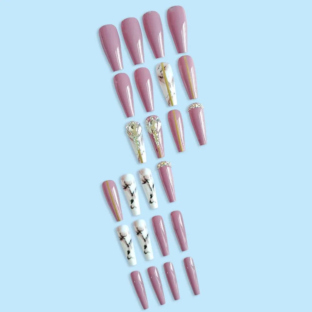 Coffin shine stone rosy marble