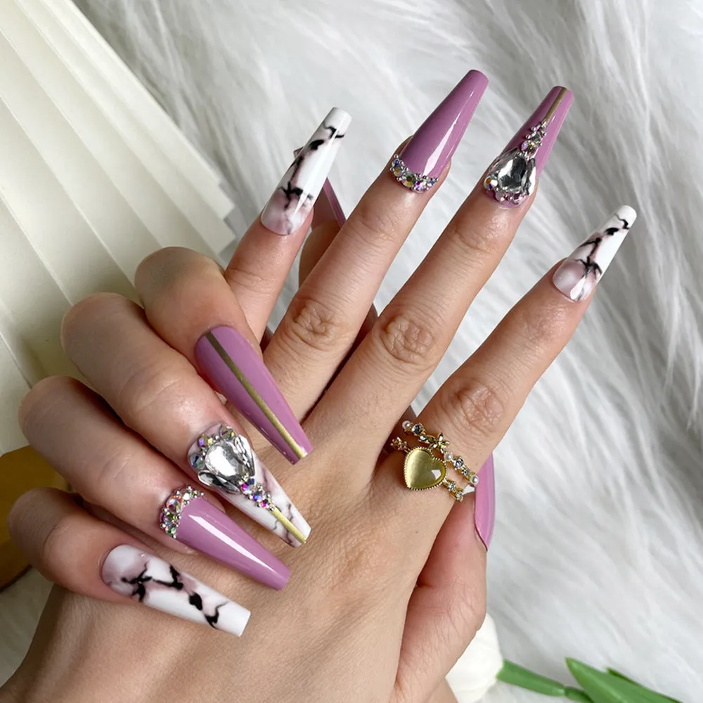 Coffin shine stone rosy marble