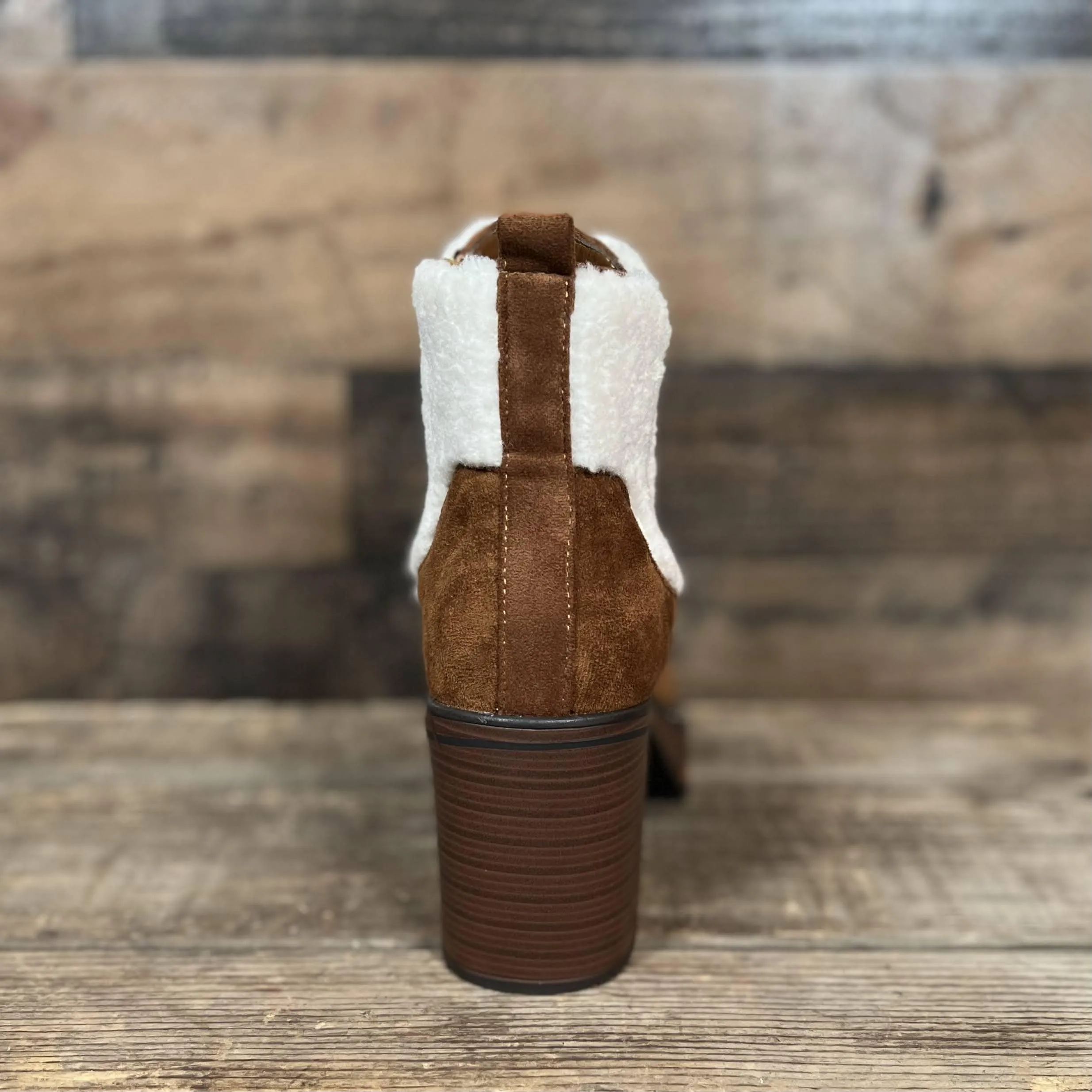 Cognac Frontier Bootie