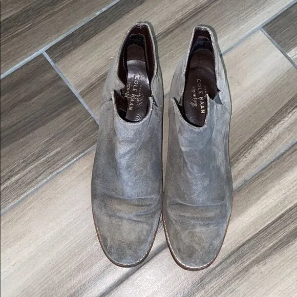 Cole Haan Abbott cutout suede booties