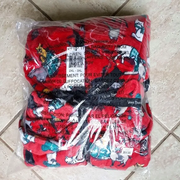 COPY - VERA BRADLEY HOLIDAY CATS MEOW ROBE:NWT CATS MEOW Ltd.Ed.  L/XL or 2X/3X