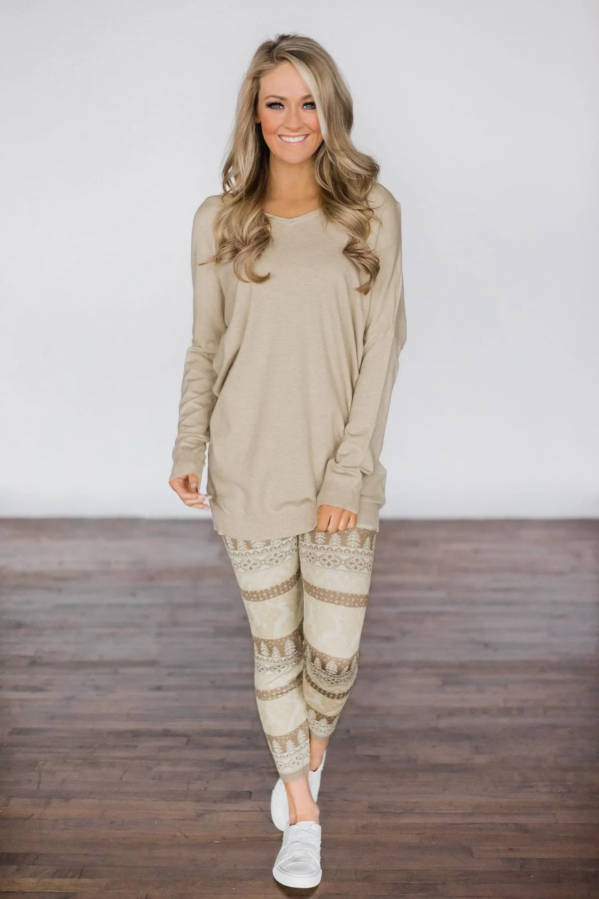 Criss Cross Back Detail Sweater - Taupe