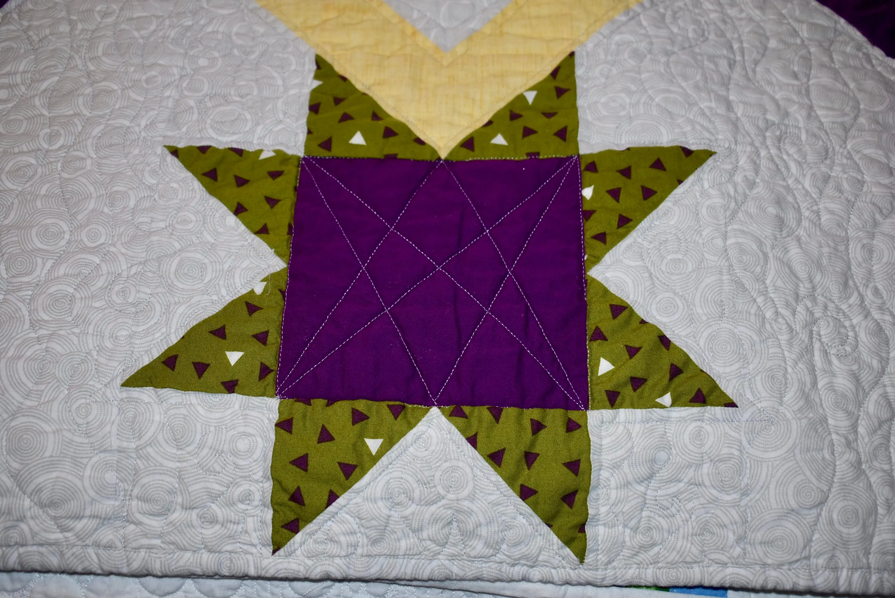 Crossed Star in Purple