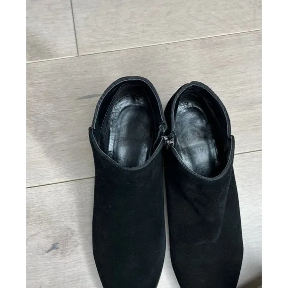 Crown Vintage Tabitha Bootie Leather Suede 9.5 M Low Block Heel