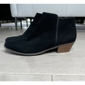 Crown Vintage Tabitha Bootie Leather Suede 9.5 M Low Block Heel
