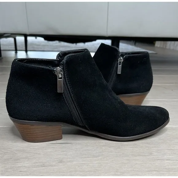 Crown Vintage Tabitha Bootie Leather Suede 9.5 M Low Block Heel