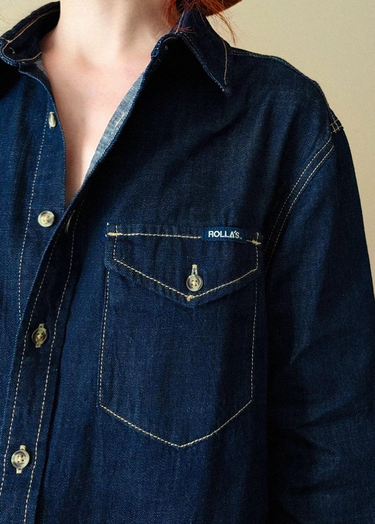Dark Rinse Oversized Denim Shirt