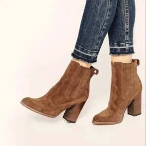 Dolce Vita Conway Acorn Suede Western Bootie Sz 10
