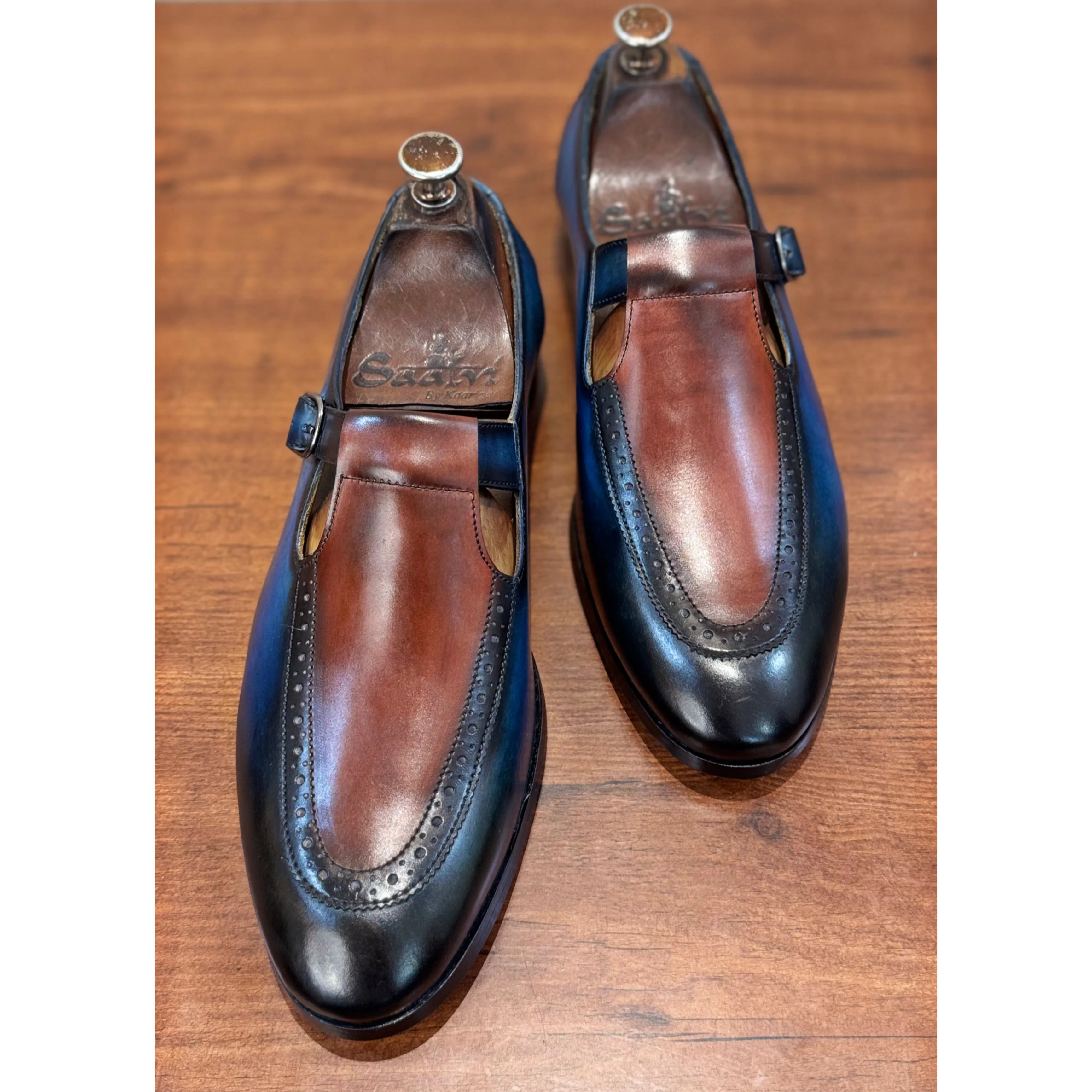 Eden Blue Sandals Hand Patina