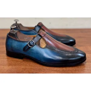 Eden Blue Sandals Hand Patina