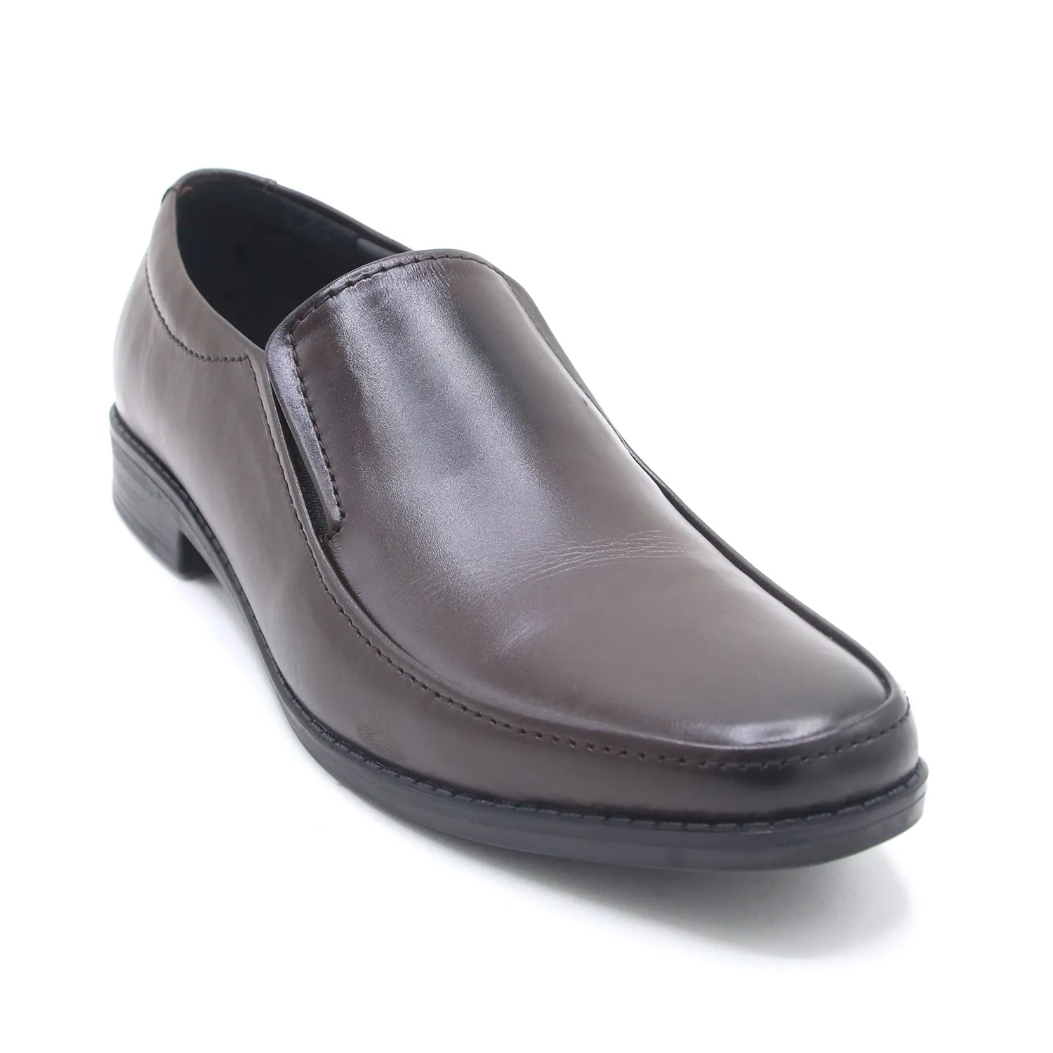 Eminent Comfortable Slip-On Leather Moccasins - Coffee